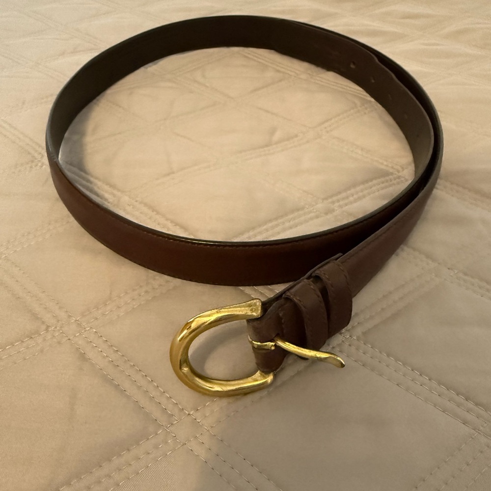 Women’s Coach Dark Brown Leather Belt